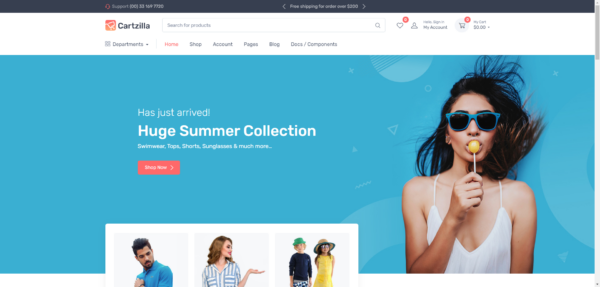 Cartzilla - Digital Marketplace & Grocery Store Template