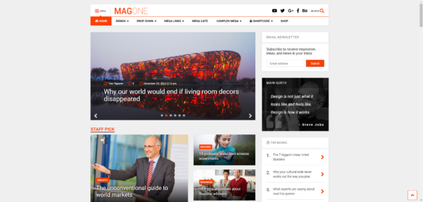 MagOne - Responsive Magazine Template